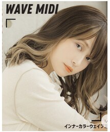 LINEASTORIA | 【フルウィッグ・ミディアム】インナーカラーウェイブミディ(ウィッグ)