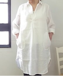 LE GLAZIK | リネンワンピース(シャツワンピース)