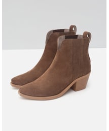 ZARA | レザーウエスタンブーツ(ブーツ)