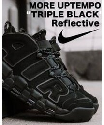 NIKE | MORE UPTEMPO TRIPLE BLACK REFLECTIVE(スニーカー)