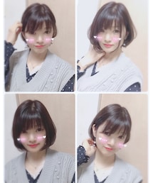 ひし形ボブ‪✂︎‬ | ヘアスタイリング/ヘアワックス