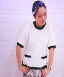 マリン半袖ニット
(ニット/セーター)