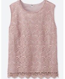 UNIQLO | レースノースリーブT(Tシャツ/カットソー)