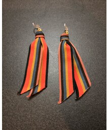 Handmade | Paul Smithのラッピングリボンで作りました🎁(イヤリング)