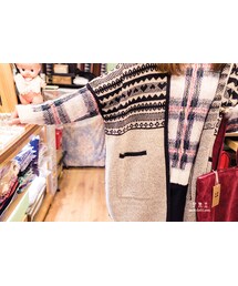 Knit Cardigan Cape In Pattern(カバーオール)