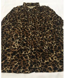 VINTAGE | vintage レオパード柄 ベロアシャツ(シャツ/ブラウス)