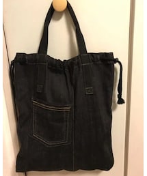 Handmade | ハンドメイド デニムバッグ 黒(トートバッグ)