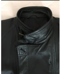 no brand | ラムレザーブルゾン(ライダースジャケット)