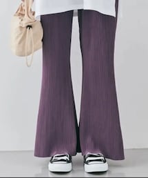 no brand | プリーツリブフレアパンツ(その他パンツ)