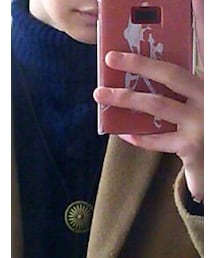 GU | タートルネック ネイビー ニット(ニット/セーター)