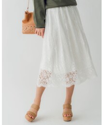 MERCURYDUO | 総レースロングスカート(スカート)