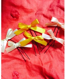 Uピンにリボン結びつけただけ | その他ヘアアクセサリー