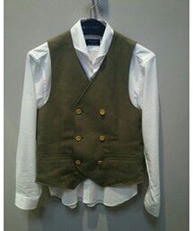 MEN'S BIGI | ダブルジレ(カーキ)(ベスト)