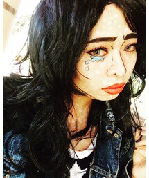 涙メイク | 涙を書くことによってより漫画っぽく✏️(その他)