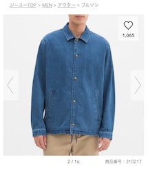 GU | デニムコーチジャケット(ブルゾン)