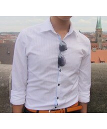 素面精紡襯衫(シャツ/ブラウス)