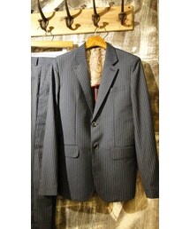 細直條紋西裝外套(カバーオール)