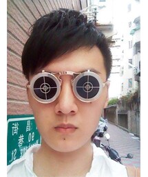 準心造型掀蓋復古太陽眼鏡(サングラス)