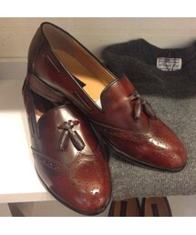 真皮流蘇雕花樂福鞋(モカシン/デッキシューズ)