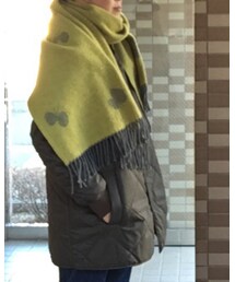 KLIPPAN | KLIPPAN × mina perhonen イエロー×グレー(ストール/ショール)