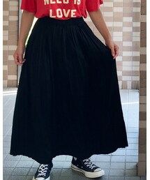 VINTAGE | マキシ丈のドイツ製ランダムプリーツスカート(スカート)