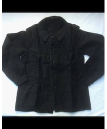 VINTAGE | 40〜50's frenchvintage blackmoleskin jacket(カバーオール)
