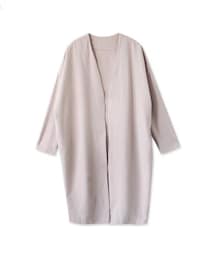 mooncat | 無釦式簡約長版外套(ノーカラージャケット)