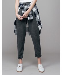 mooncat | 側鬆緊前釦西裝褲(スラックス)