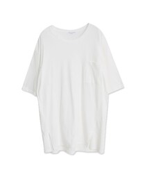 mooncat | 下開岔寬版長棉T(Tシャツ/カットソー)