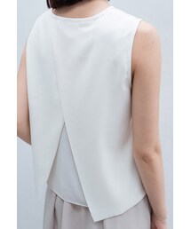 mooncat | MOONCAT 後交錯設計背心(その他トップス)