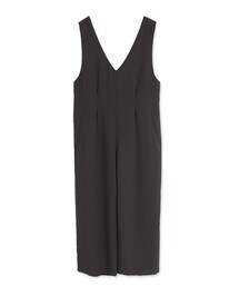 mooncat | MOONCAT V型連身寬口褲(つなぎ/オールインワン)