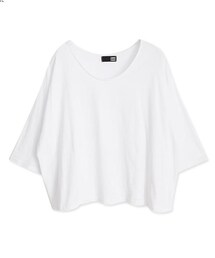 mooncat | 多色寬袖短版棉T(Tシャツ/カットソー)