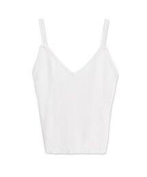 mooncat | V領雙肩細織短版背心(キャミソール)