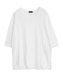 mooncat | 正韓 低飽和系七分袖寬版棉T(Tシャツ/カットソー)