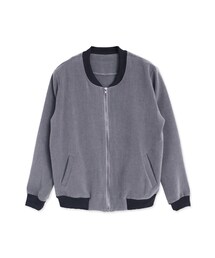 配色滾邊棒球外套(ノーカラージャケット)