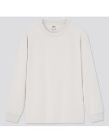UNIQLO | エアリズムコットンUVカットクルーネックT  NATURAL(Tシャツ/カットソー)