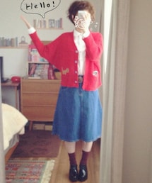 POU DOU DOU | 赤カーディガン(カーディガン/ボレロ)