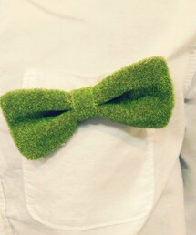 芝リボン
芝生みたいな素材(ブローチ/コサージュ)