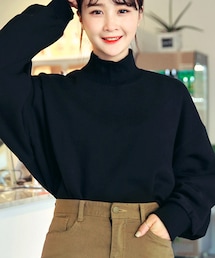 HOTPING | ビッグシルエット起毛スウェットTシャツ(スウェット)