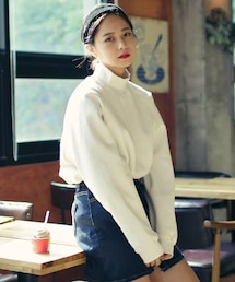 HOTPING | ビッグシルエット起毛スウェットTシャツ(スウェット)