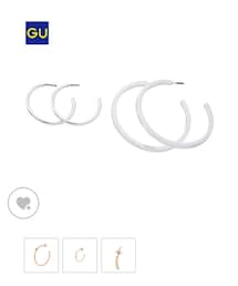 GU | メタルフープピアス(ピアス（両耳用）)