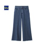 GU | ワイドカットオフジーンズJN(牛仔褲)