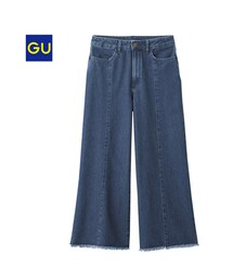 GU | ワイドカットオフジーンズJN(デニムパンツ)