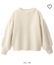 GU | ガーターボリュームスリーブセーター(ニット/セーター)