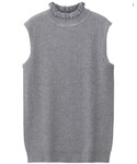 GU | フリルネックセーター(ノースリーブ)(Knitwear)