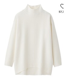 GU | オーバーサイズハイネックチュニック(長袖)SC(ニット/セーター)