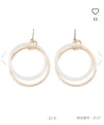 GU | カラー&メタルフープピアス(ピアス（両耳用）)