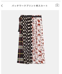 ZARA | パッチワーク風プリントスカート(スカート)