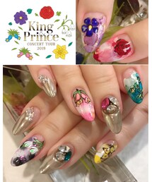 👑New nail💅Hand👑 | 💗キンプリライブロゴネイル👑隠れハートも完璧💗(ハンドケア/ハンドクリーム)
