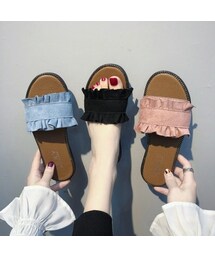 INS大人気合わせやすいスエード素材サンダル(サンダル)